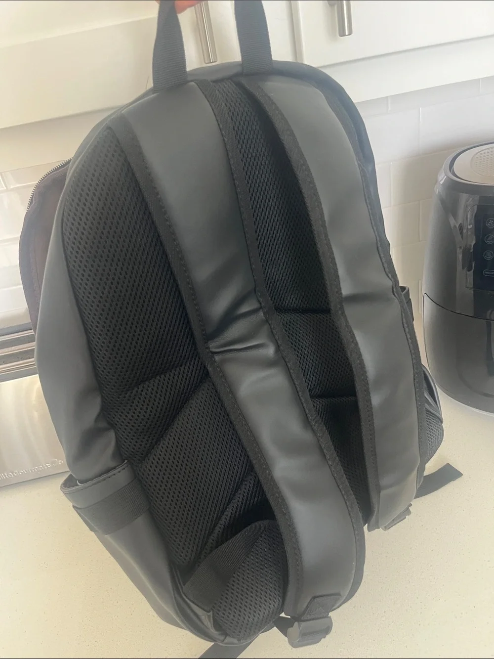 Men's Black Backpack - Minimal Everyday Pack